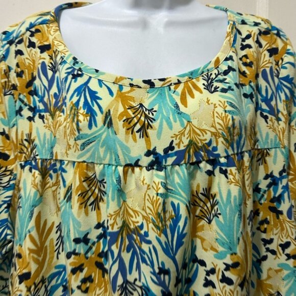 Denim & co. 2X Floral Print Women's Top - Picture 3 of 5